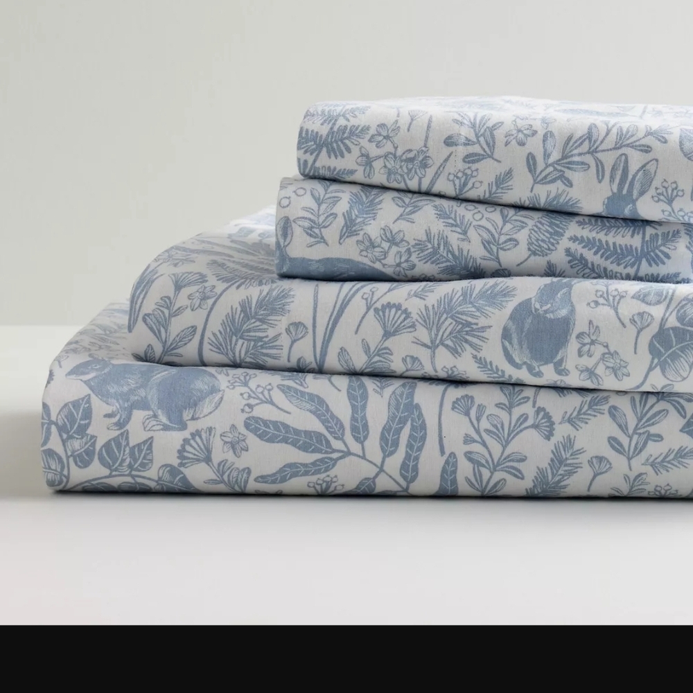 Cuddl Duds Botanical Blue Bedding Sheets